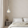 Contemporary Scandinavian Diamond Copper Glass 1-light Pendant Light for Bedroom