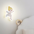Lumendat Contemporary Creative Acrylic Cartoon Fairy Astronaut Iron LED Kids Wall Sconce Lamp For Bedroom Lumendat