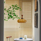 Contemporary Retro Wood Iron Glass Drum Round 1-light Pendant Light for Dining Room BulbSquare