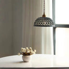 Vintage Ceramic Lattice Design 1 - Light Pendant Light BulbSquare