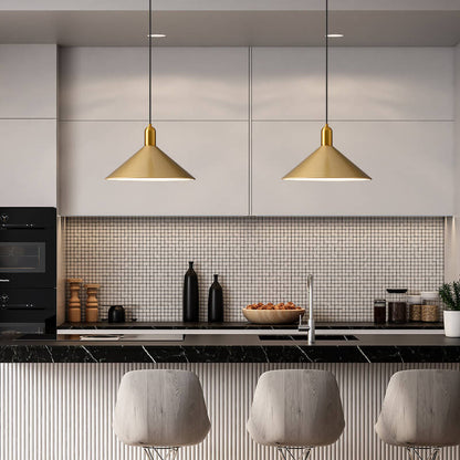 Nordic Minimalist Iron Triangle Cone 1-Light Pendant Light