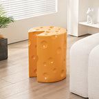 Lumendat Contemporary Creative Kids Round Cylinder Cheese Resin Side Table For Bedroom Lumendat