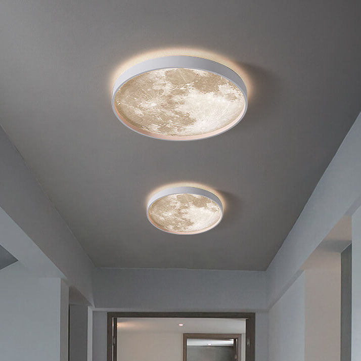 Nordic Creative Moon Round LED Flush Mount Ceiling Light BulbSquare