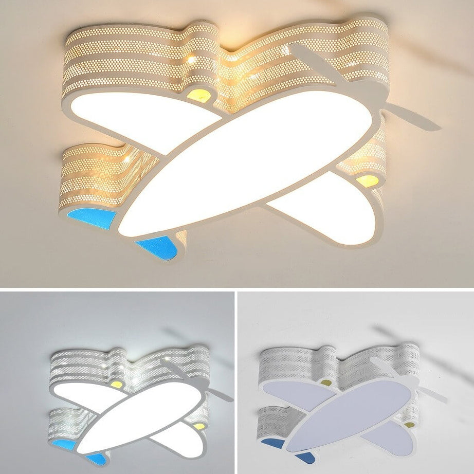 Lumendat Creative Simplicity Airplane Acrylic LED Kids Flush Mount Ceiling Light Lumendat