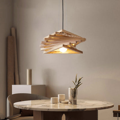 Modern Minimalist Creative Log Triangle 1-light Pendant Light