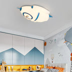 Lumendat Contemporary Creative Kids Rocket Iron Plastic LED Flush Mount Ceiling Light For Bedroom Lumendat