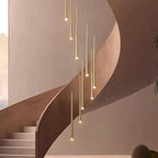 Modern Minimalist Tapered Tube Iron Acrylic LED Island Light Chandelier BulbSquare