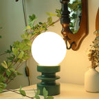 Vintage Orange Solid Glass 1-Light Table Lamp Lumendat