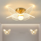 Creative Gold Double Layer Overlap Design LED Semi-flush Mount Light