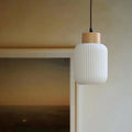 Nordic White Ceramic Cylindrical Jar 1-light Japanese Pendant Light modern luxury lighting fixture
