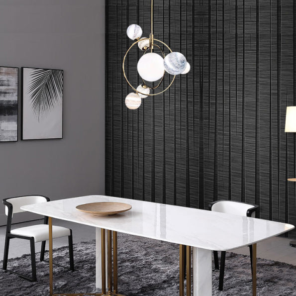 Lumendat Contemporary Creative Glass Balls 7-Light Chandelier For Bedroom Lumendat