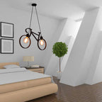 Lumendat Contemporary Creative Bicycle Shape Iron 2-Light Kids Chandelier For Living Room & Bedroom Lumendat