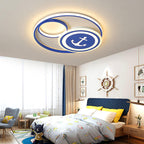 Lumendat Cartoon Creative Rudder Nautical LED Flush Mount Ceiling Light Lumendat