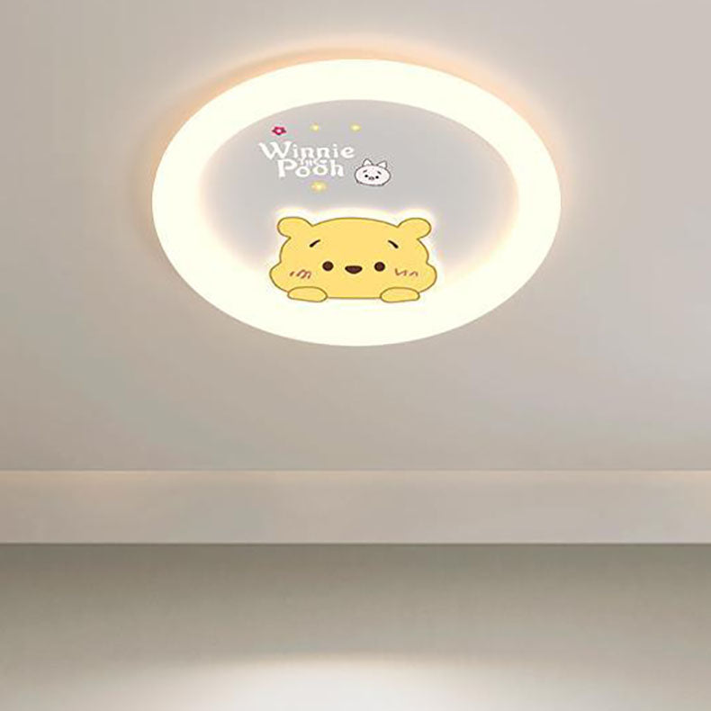 Lumendat Contemporary Creative Cartoon Animal Duck Acrylic LED Flush Mount Ceiling Light For Bedroom Lumendat