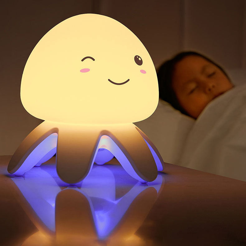 Creative Silicone Jellyfish Music USB Rechargeable Remote Control LED Night Light Table Lamp Lumendat