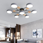 Contemporary Scandinavian Round Molecule Branch Design LED Semi-Flush Mount Ceiling Light For Living Room Lumendat