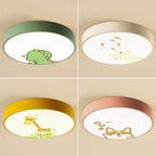 Lumendat Cartoon Creative Colorful Round Children LED Flush Mount Ceiling Light Lumendat