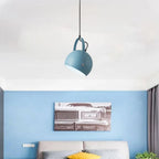 Nordic Macaron Aluminum Semicircle 1-light Pendant Light BulbSquare