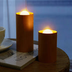 Modern Simple Wooden Cylindrical USB LED Table Lamp Lumendat