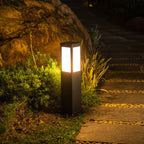 Modern Solar Lawn Square Column Outdoor Waterproof Path Lamp Lumendat