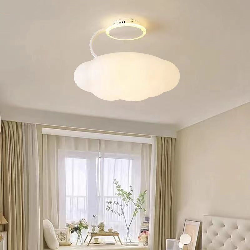Lumendat Modern Simplicity Cream PE Cloud Pumpkin Shade Iron LED Kids Pendant Light For Bedroom Lumendat
