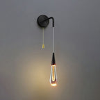 Modern Luxury Teardrop Shape Crystal LED Wall Sconce Lamp For Bedroom