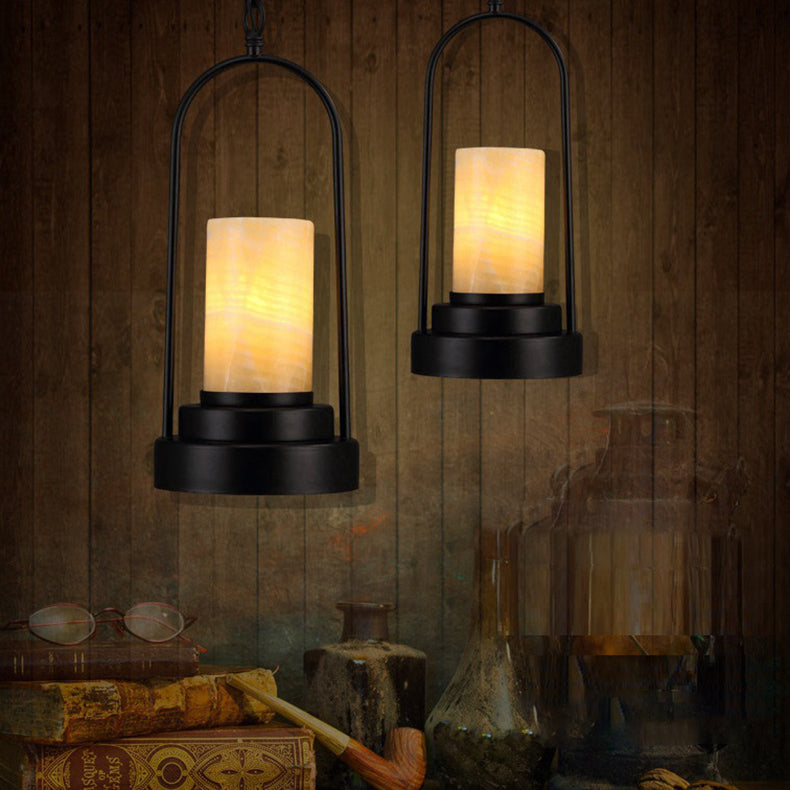 Vintage Industrial Candle 1-light Hemp Wire LED Pendant Light