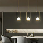 Modern Light Luxury Minimalist Oval Glass Orb 1/2-light Pendant Light BulbSquare