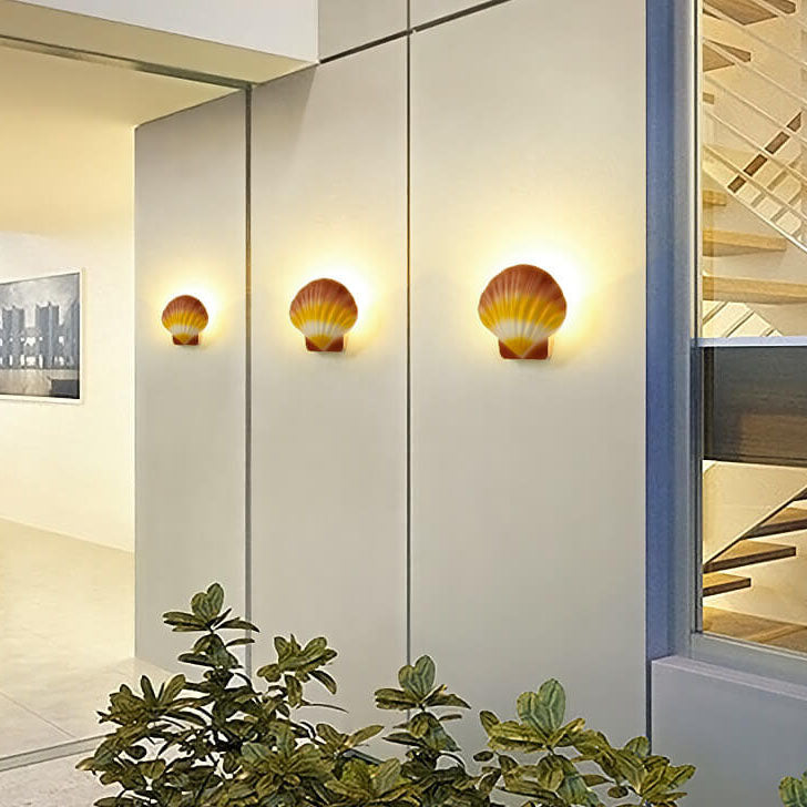 Outdoor Creative Shell Design Aluminum LED Waterproof Wall Sconce Lamp Lumendat