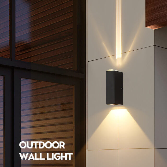 Modern Rectangular LED Outdoor Wall Sconce Lamp Lumendat