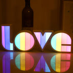 Creative LOVE Letters Wedding Valentines LED Decoration Night Light Table Lamp Lumendat