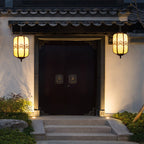 Modern Chinese Marble Lantern Outdoor Waterproof 1-Light Pendant Light