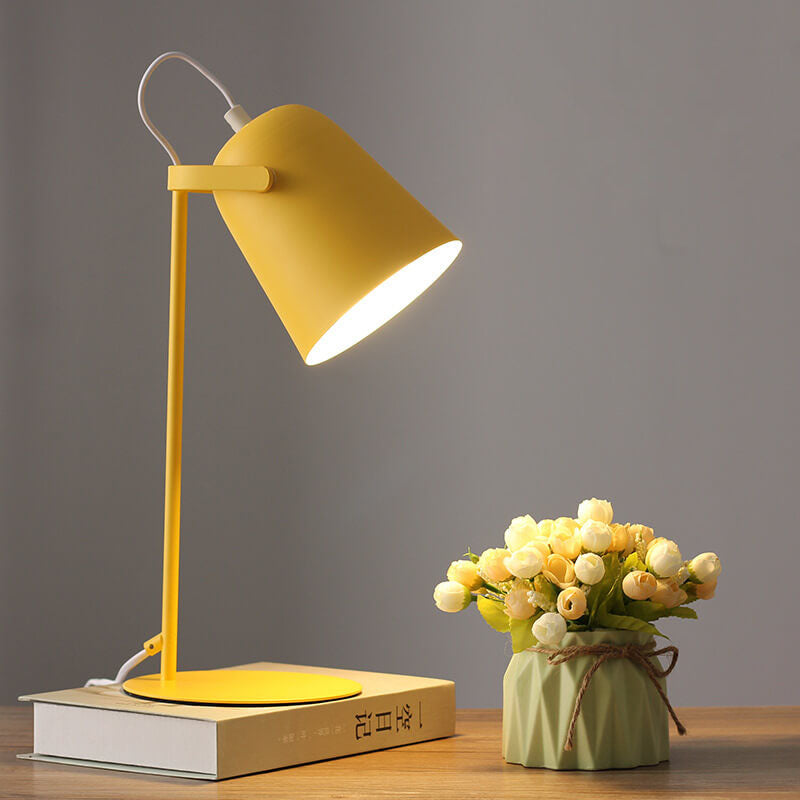 Nordic Macaron Color Creative Iron Bucket Design 1-Light Table Lamp Lumendat