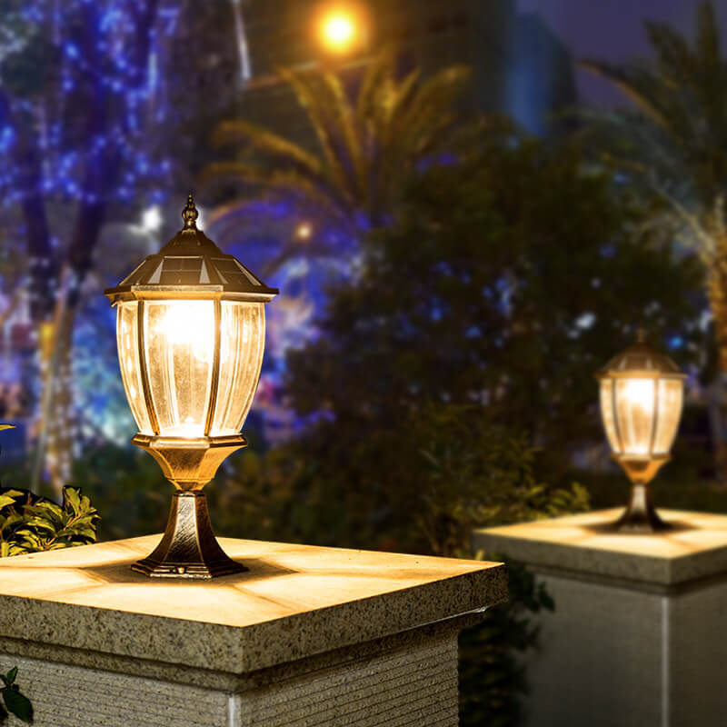 Outdoor Solar Waterproof Aluminum Glass 1-Light Lawn Landscape Light Lumendat