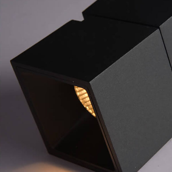 Modern Pure Black White Foldable LED Semi-flush Mount Light
