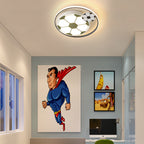Lumendat Contemporary Creative Cartoon Football Iron PVC LED Kids Flush Mount Ceiling Light For Bedroom Lumendat
