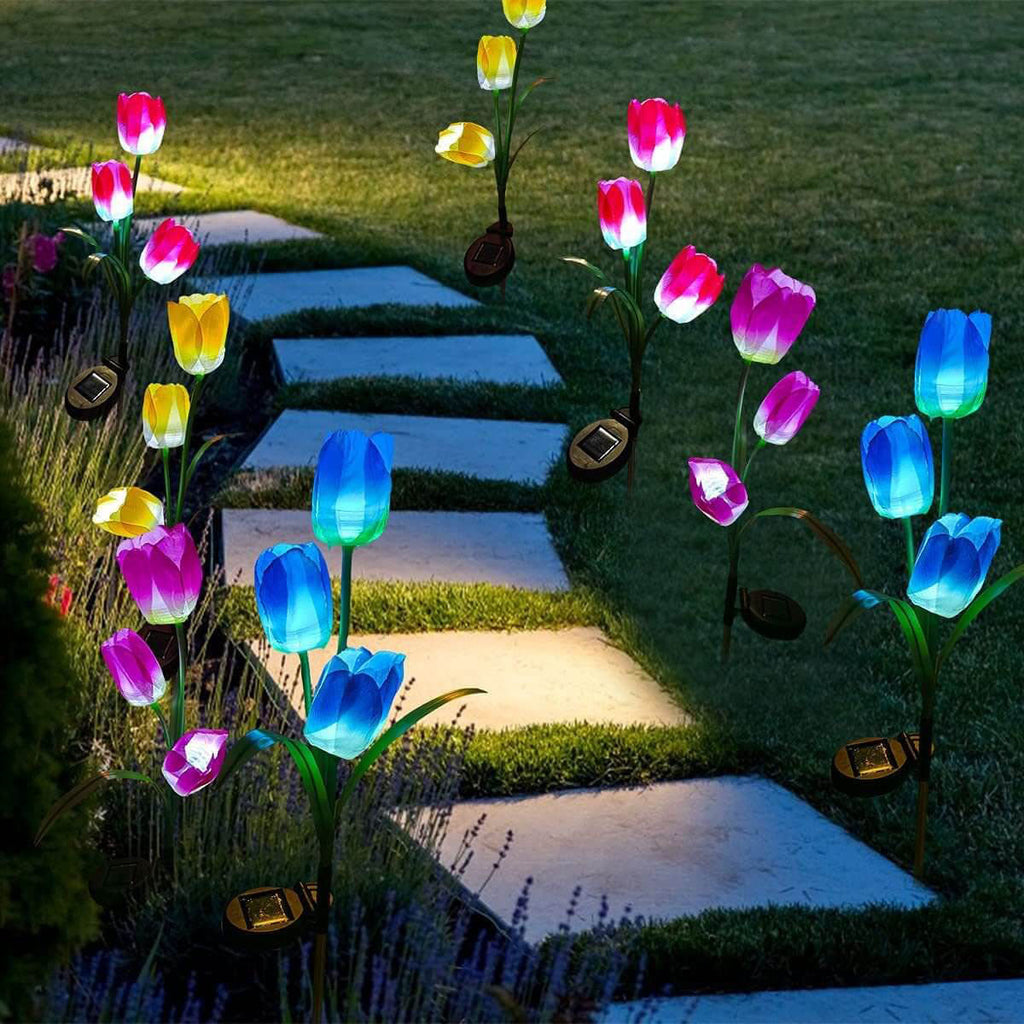 Outdoor Solar Tulip LED Waterproof Lawn Ground Decorative Insert Landscape Light Lumendat
