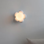 Modern Creative Flowers Shape Glass Ceramic 1-Light Kids Wall Sconce Lamp Lumendat