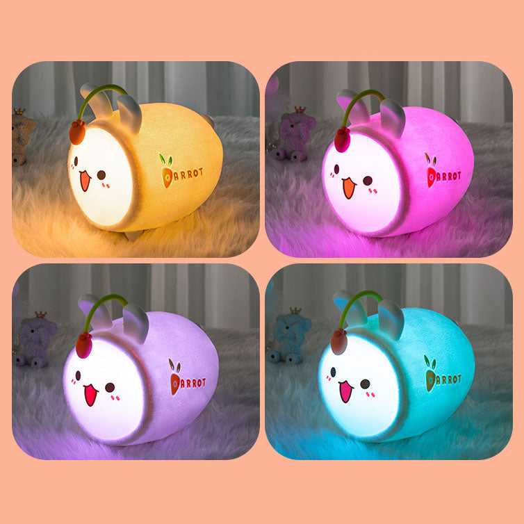 Lumendat Modern Creative Plush Doll Rabbit Colorful Remote Control Pat Night Light Table Lamp Lumendat