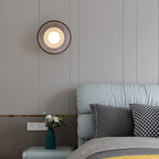 Contemporary Scandinavian Round Hardware Glass LED Semi-Flush Mount Ceiling Light For Living Room