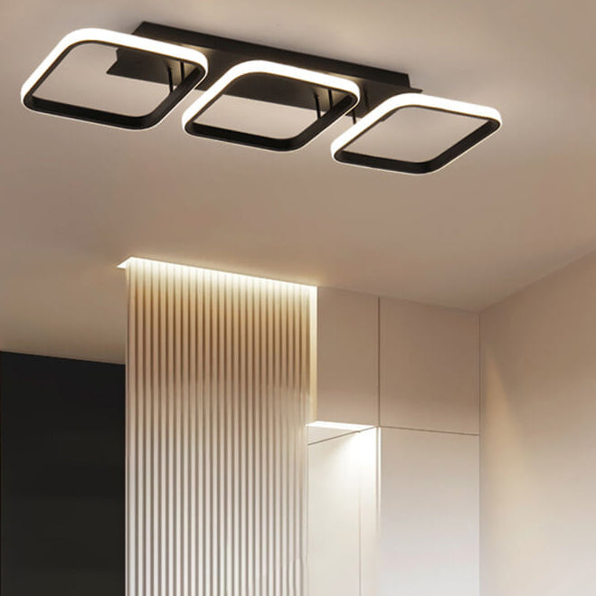 Nordic Simple Creative Square Combination Design LED Semi-flush Mount Light