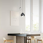 Light Luxury Simple Crystal Ball Metal 2-light Curve Pendant Light