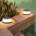 Modern Minimalist Solar Outdoor Round Column Post Head LED Waterproof Landscape Light for Garden Lumendat