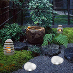 Solar Pebble ABS Sandblasted Glass LED Outdoor Landscape Light Lumendat