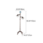 Industrial Steampunk Copper Water Pipe 2-Light Standing Floor Lamp Lumendat