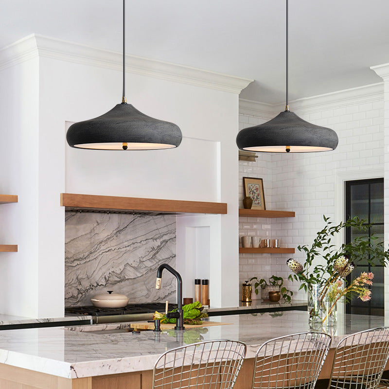 Contemporary Retro Iron Round Dome 2-light Pendant Light for Dining Room