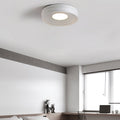 Contemporary Nordic Stripes Round Aluminum LED Flush Mount Ceiling Light For Living Room