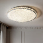 Modern Luxury Stainless Steel Crystal Round Square Rectangular LED Flush Mount Ceiling Light For Living Room Lumendat