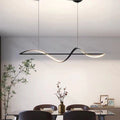 Modern Minimalist Linear Aluminum Silicone LED Island Light Chandelier for Dining Room BulbSquare