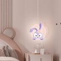 Lumendat Contemporary Creative Kids Iron Aluminum Acrylic Circle StellaLou Rabbit LED Pendant Light For Bedroom Lumendat